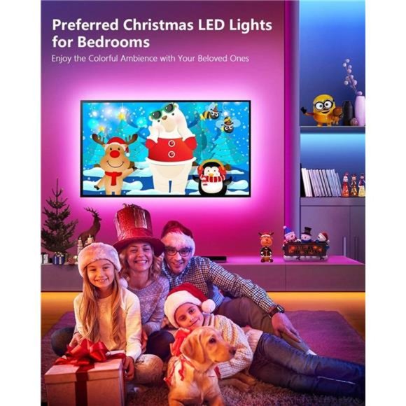 100 ft LED Lights for Bedroom with Remote Color Changing LED Strip Lights - Picture 2 of 7